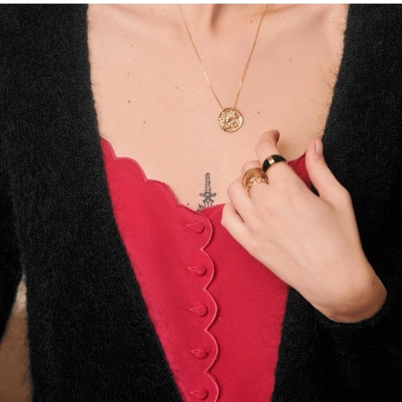 Sezane Athena top in Fuchsia size 38 NWT - Picture 3 of 9